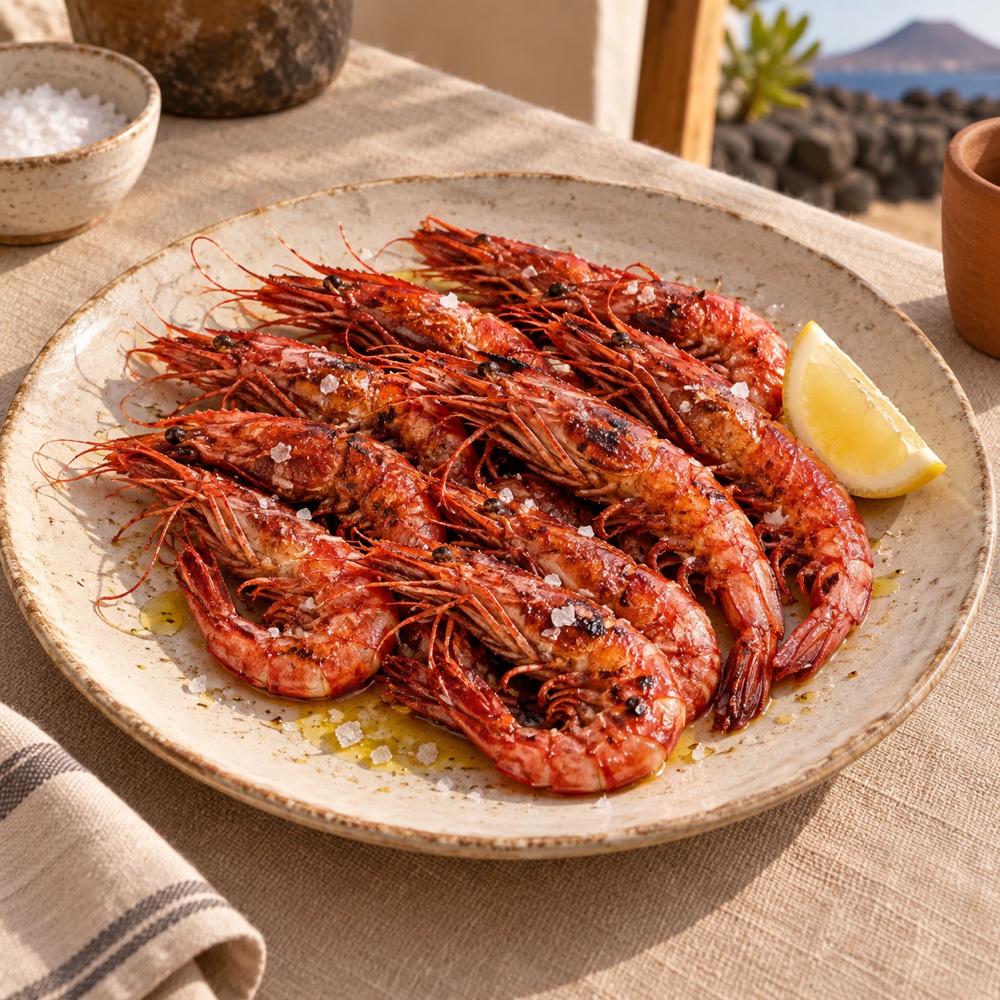 Gambas de La Santa a la plancha